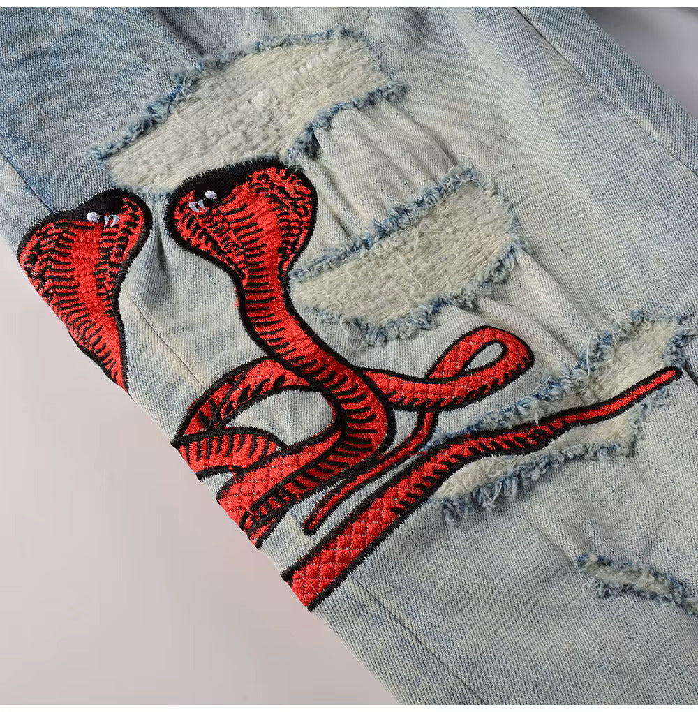 Crimson Snake Denim