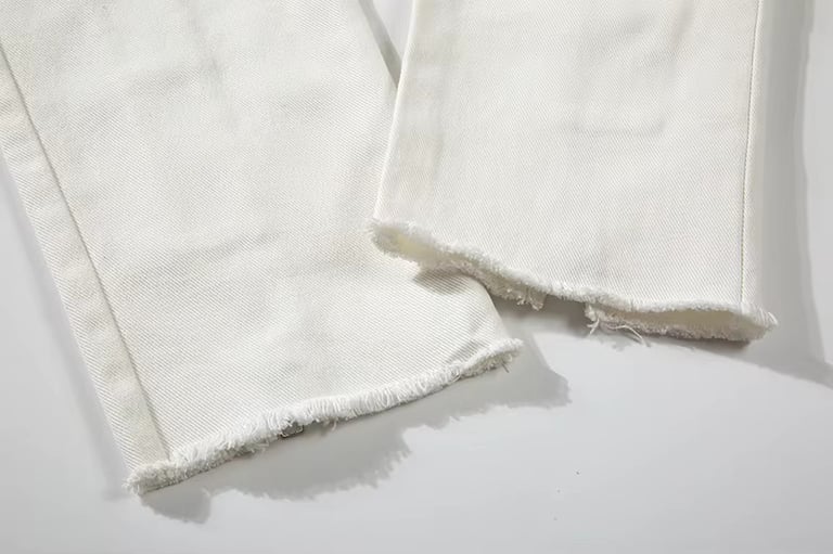 Oversized White Zip Denim