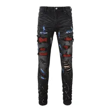 Santa Rhinestone Denim