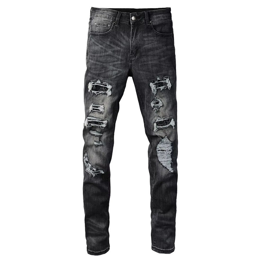 Denim mit Strasssteinen