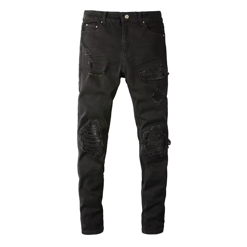 Noir Patch Denim