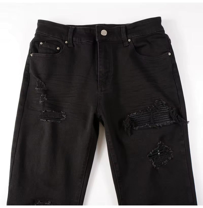 Noir Patch Denim
