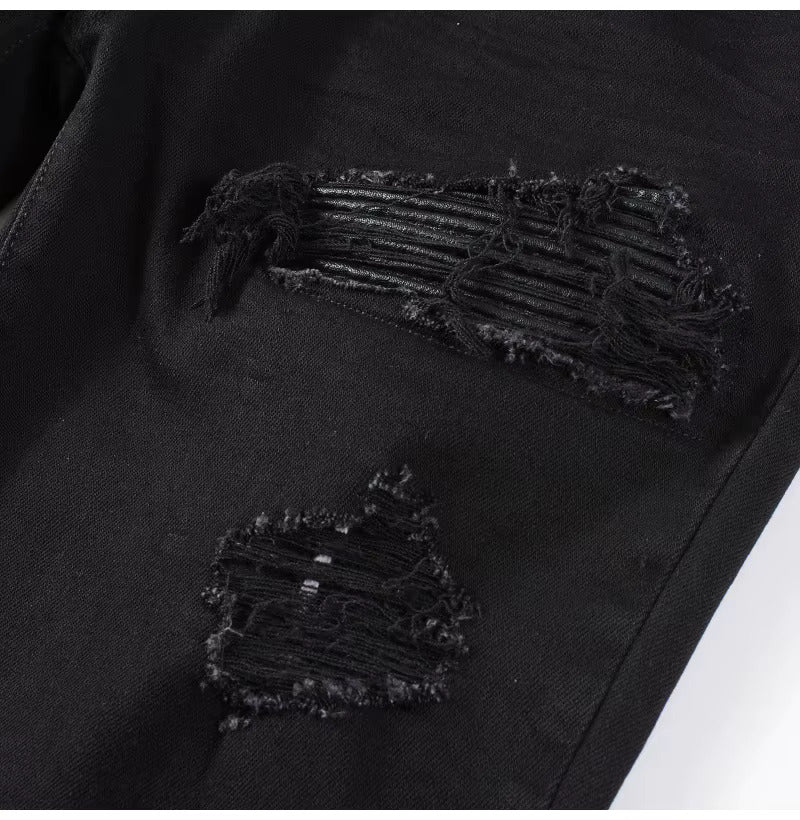 Noir Patch Denim