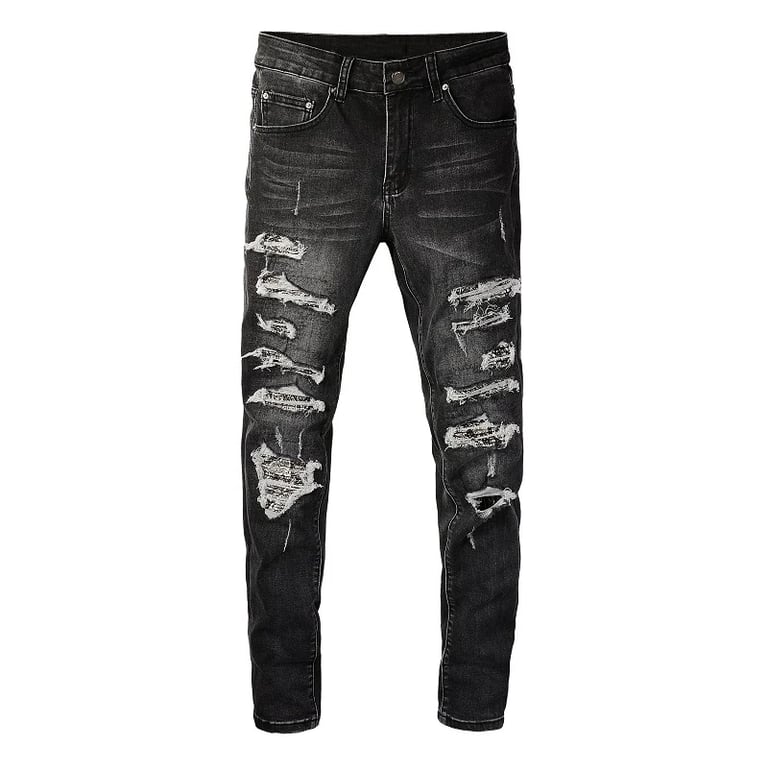 Dynamischer zerrissener Denim