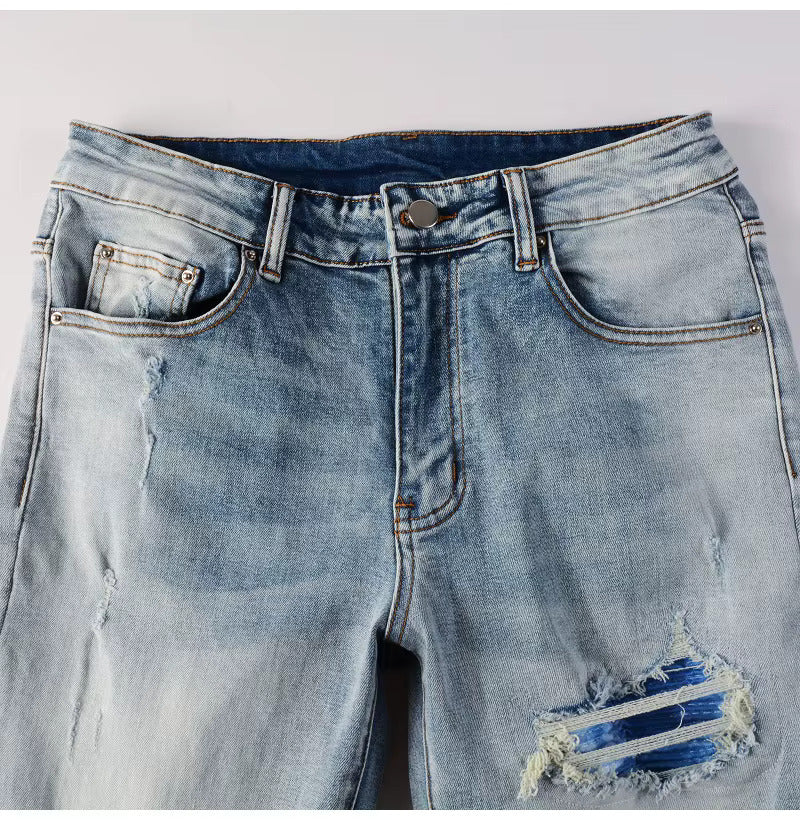 Ripped Blue Denim