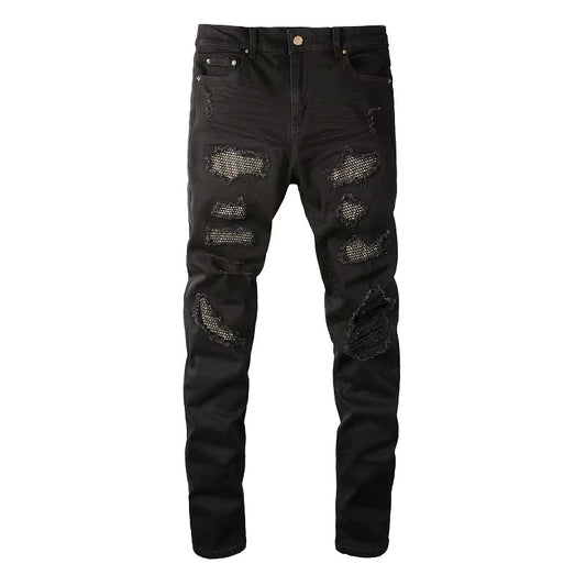 Noir Rhinestone Denim